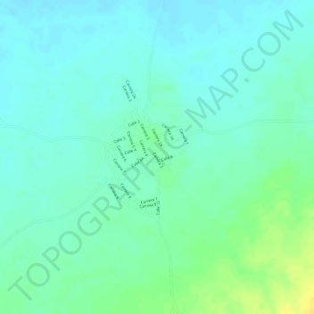 Mapa topográfico SABANAS, altitud, relieve