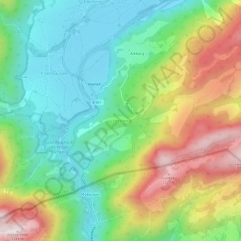 Mapa topográfico Streichen, altitud, relieve
