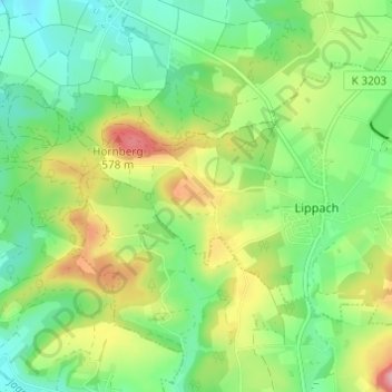 Mapa topográfico Beerhalden, altitud, relieve