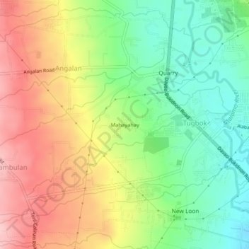 Mapa topográfico Mahayahay, altitud, relieve
