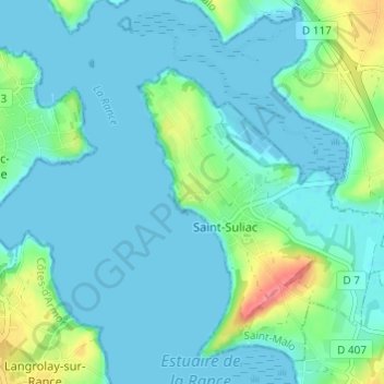 Mapa topográfico La Ville Neuve, altitud, relieve