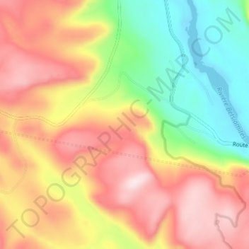 Mapa topográfico Labrieville, altitud, relieve