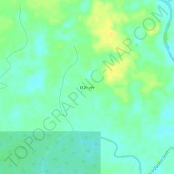Mapa topográfico El Sande, altitud, relieve