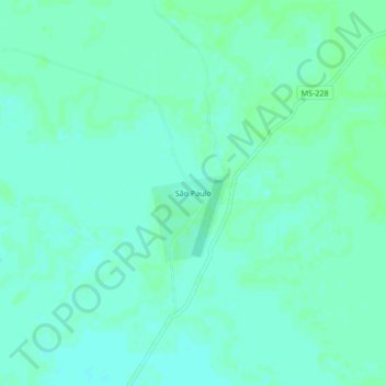 Mapa topográfico São Paulo, altitud, relieve