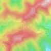 Mapa topográfico Col de Turini, altitud, relieve