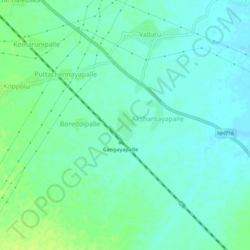 Mapa topográfico Chhatram, altitud, relieve