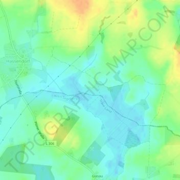 Mapa topográfico Katzburg, altitud, relieve