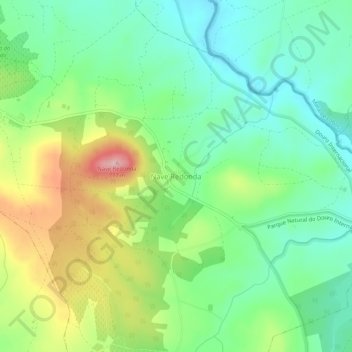 Mapa topográfico Nave Redonda, altitud, relieve