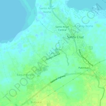 Mapa topográfico Callios, altitud, relieve