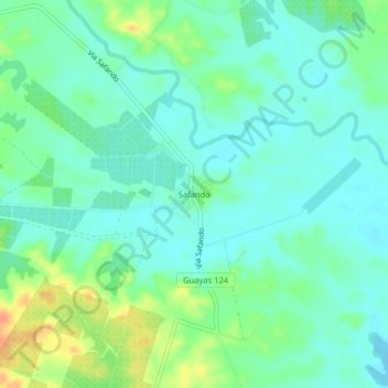 Mapa topográfico Safando, altitud, relieve