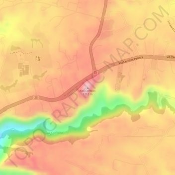 Mapa topográfico Alto Cerritos, altitud, relieve