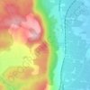 Mapa topográfico Défens de Cagno, altitud, relieve