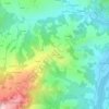 Mapa topográfico Levizzano, altitud, relieve