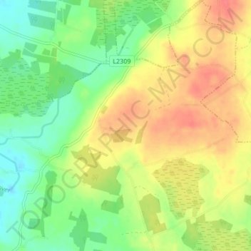 Mapa topográfico Cappalusk, altitud, relieve