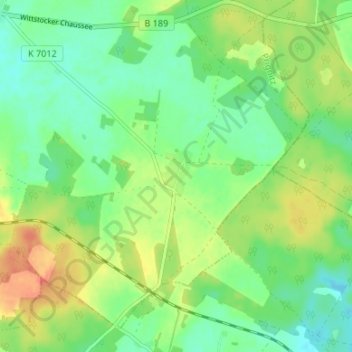 Mapa topográfico Bölzke, altitud, relieve