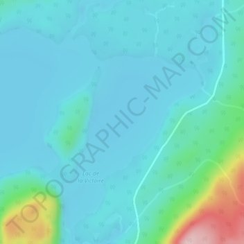 Mapa topográfico Lac de la Victoire, altitud, relieve