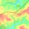Mapa topográfico Les Blanches Landes, altitud, relieve