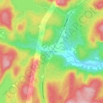 Mapa topográfico Baie-des-Rochers, altitud, relieve
