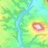 Mapa topográfico Dourdou, altitud, relieve
