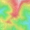 Mapa topográfico Monte Caludranza, altitud, relieve