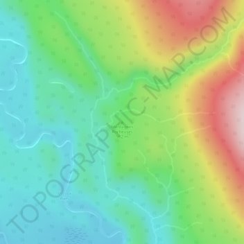 Mapa topográfico Rocky Mountains, altitud, relieve