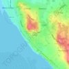 Mapa topográfico Caldy, altitud, relieve