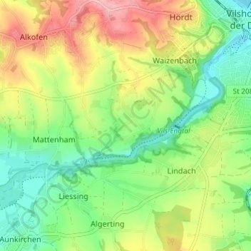 Mapa topográfico Sollasöd, altitud, relieve
