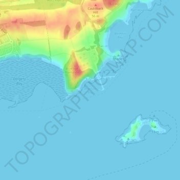 Mapa topográfico Braefoot Bay, altitud, relieve