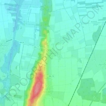 Mapa topográfico Weicht, altitud, relieve