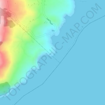 Mapa topográfico Punta Negra, altitud, relieve