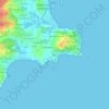 Mapa topográfico A Laxe, altitud, relieve