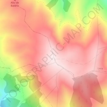 Mapa topográfico Pico de Meda, altitud, relieve