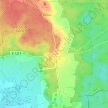 Mapa topográfico Proßmarke, altitud, relieve