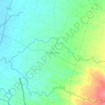 Mapa topográfico Matab-ang, altitud, relieve