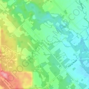 Mapa topográfico Dove Creek, altitud, relieve