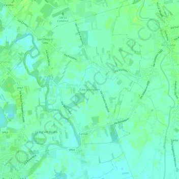 Mapa topográfico Case Scomparin, altitud, relieve
