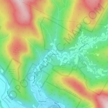 Mapa topográfico Chichester, altitud, relieve