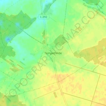Mapa topográfico Tempelfelde, altitud, relieve