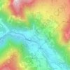Mapa topográfico Cotterg, altitud, relieve
