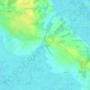 Mapa topográfico Les Fontenelles, altitud, relieve