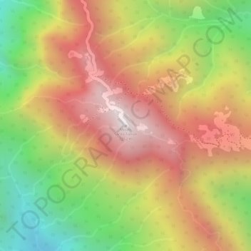 Mapa topográfico Mount Santo Tomas, altitud, relieve
