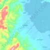 Mapa topográfico Burdeos, altitud, relieve