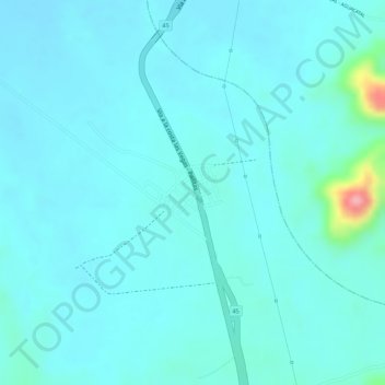 Mapa topográfico Las Vegas, altitud, relieve