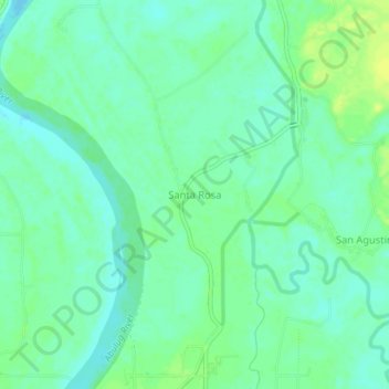 Mapa topográfico Santa Rosa, altitud, relieve