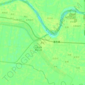 Mapa topográfico 老赵, altitud, relieve