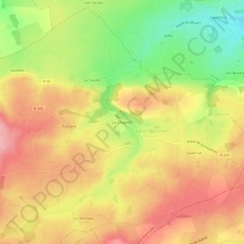 Mapa topográfico La Chapelle, altitud, relieve