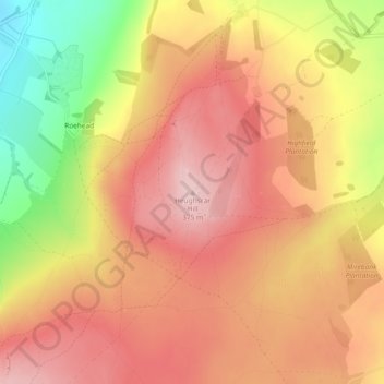 Mapa topográfico Heughscar Hill, altitud, relieve