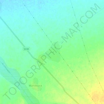 Mapa topográfico Ud, altitud, relieve