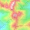 Mapa topográfico Monte Cintu, altitud, relieve