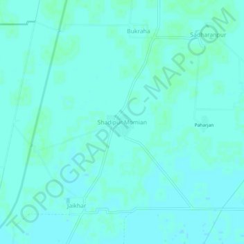 Mapa topográfico Shadipur Momian, altitud, relieve